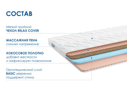 Матрас Димакс Relmas Cocos Roll 48