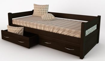 Кровать для подростка DreamLine Тахта с выкатными ящиками (ясень)